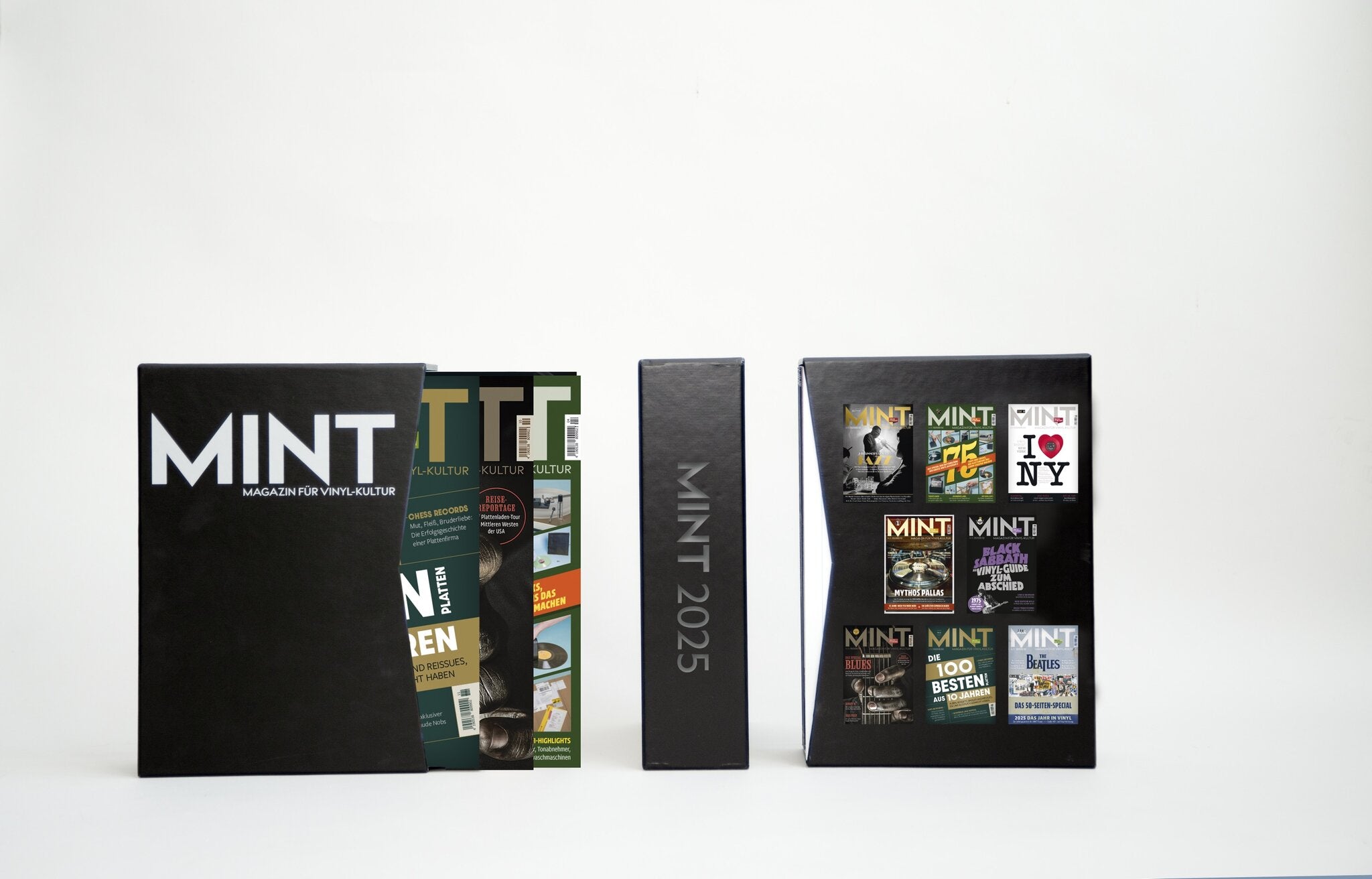 MINT Sammelschuber 2025 Frontansicht, Rücken, hintere Ansicht 