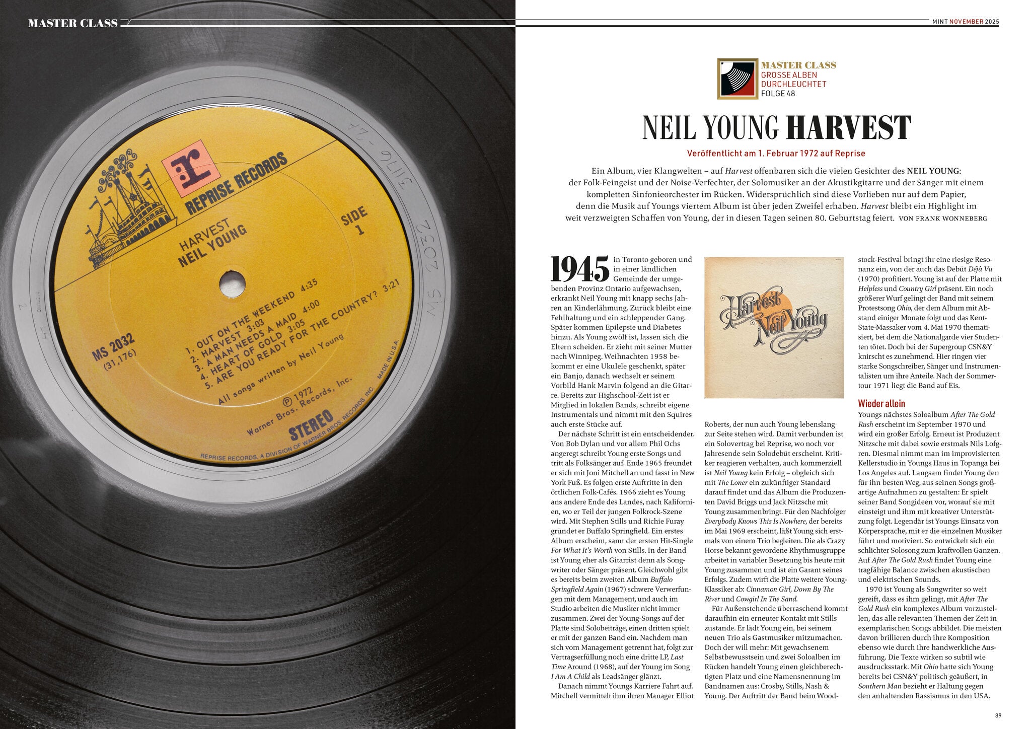MINT Nr. 80 Doppelseite Master Class: Neil Young