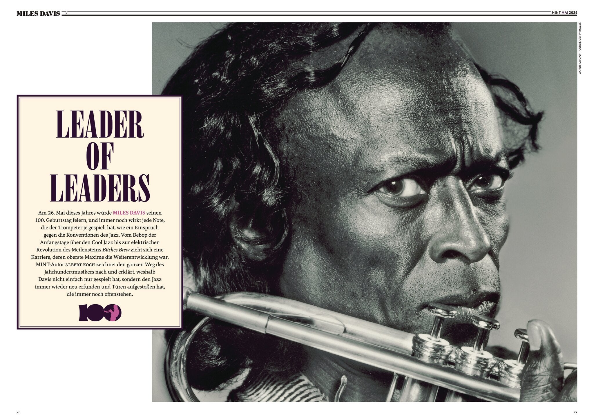 MINT Nr. 084 Doppelseite Titelstory 100 Jahre Miles Davis