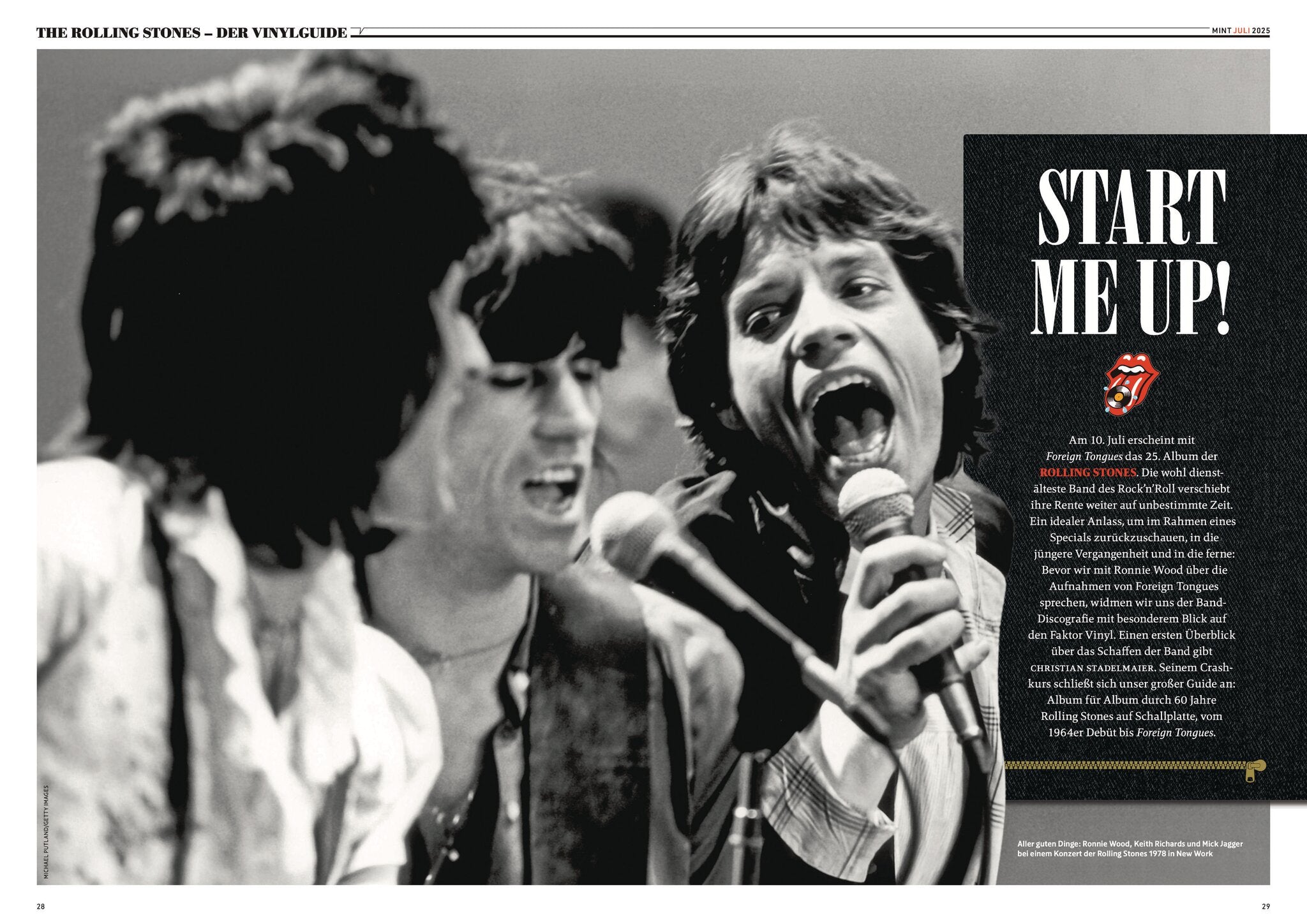 MINT Nr. 85 Doppelseite The Rolling Stones